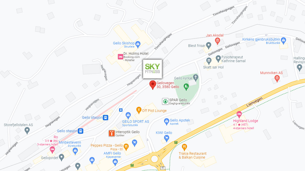 SKY Fitness Geilo på kartet